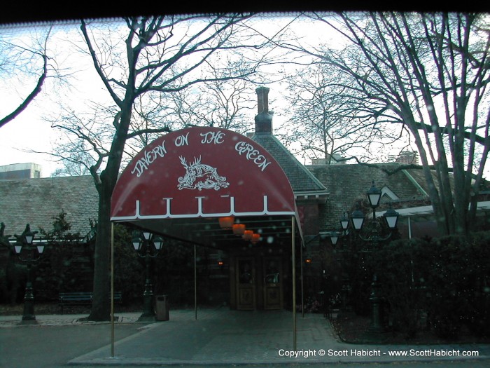 Tavern on the green, the Central park restaurant.