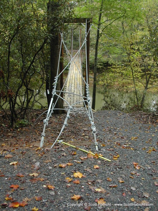 The next day, a walk along the river revealed this bridge-in-progress.