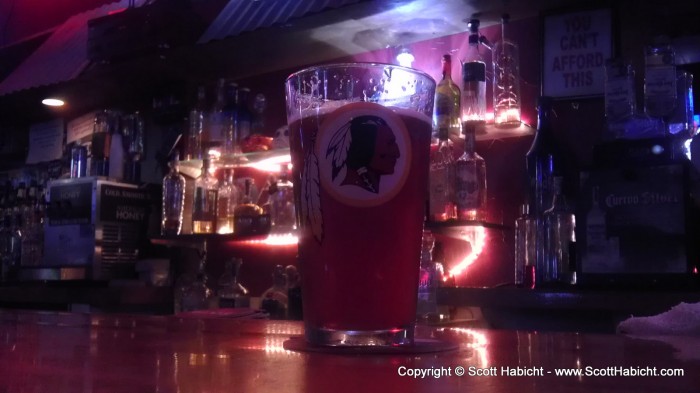 Nothing says the start of Easter like getting served in a Redskins pint glass.