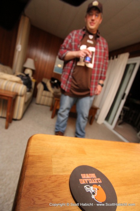 Joe brought his own coaster.