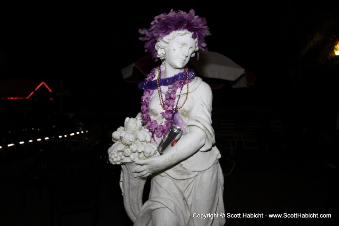 Even the statues were feeling festive.