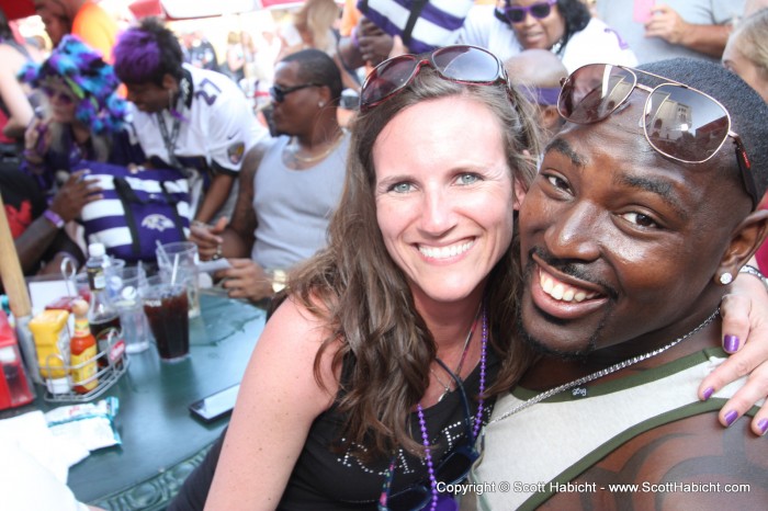 Kristi took a minute and posed with Arthur Jones.