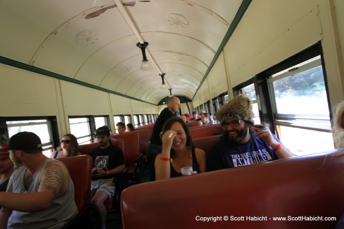 We decided to enjoy the second half of the ride sitting inside.