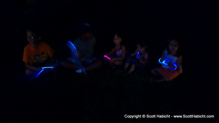 The kids all had glow sticks.