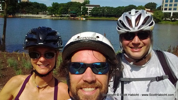 The three of us have taken to biking on Sunday mornings...