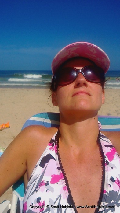 Kristi took some time to just relax on the beach.