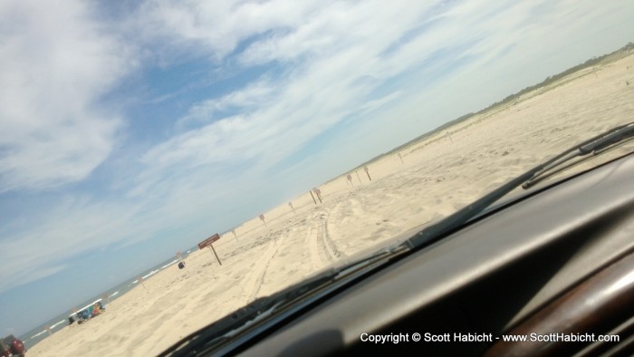 Usually you can drive further down the beach, but it was closed off to protect the nesting season of a few birds.