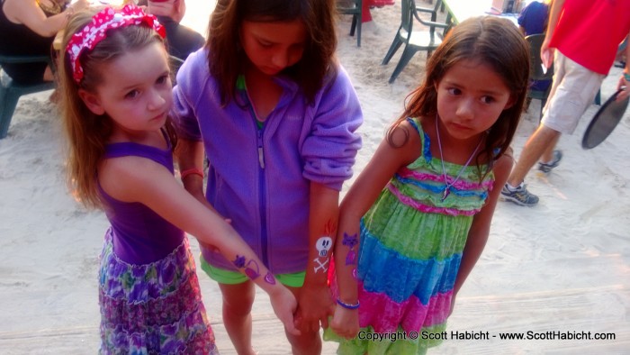 They were more happy with their arm paintings than they look.