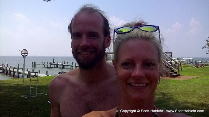 Kelli came to the beach when she got back from Atlanta, after making a stop in Kent Island with her bowling partner, Hippy.