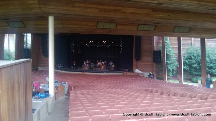 And it was odd seeing the seating area empty with a band on stage.