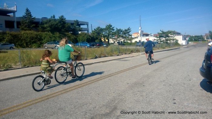 The next morning we caught Ava, Lori, and Tom heading out for their morning bike ride.