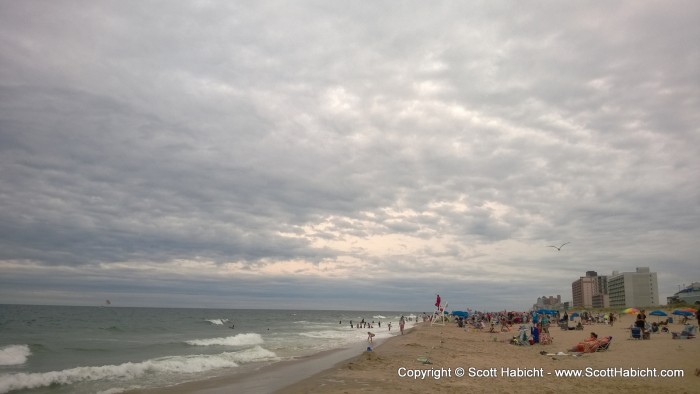 I was keeping an eye on the lifeguard and trying to learn semaphore.