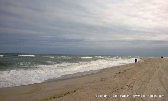 That is my car in the background. we were about 10 miles down the beach from the entrance.