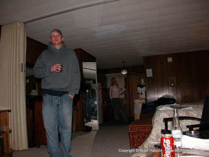 All three of us get ready to head out for the night.