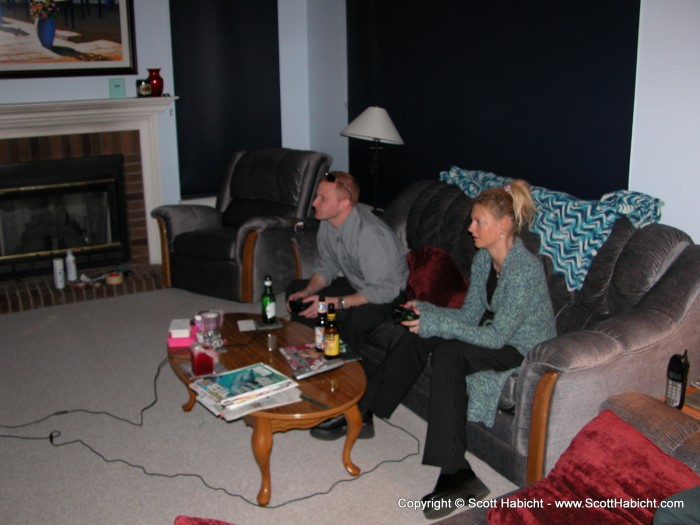 Brian and Kelli played Super Monkey Ball while we played music.