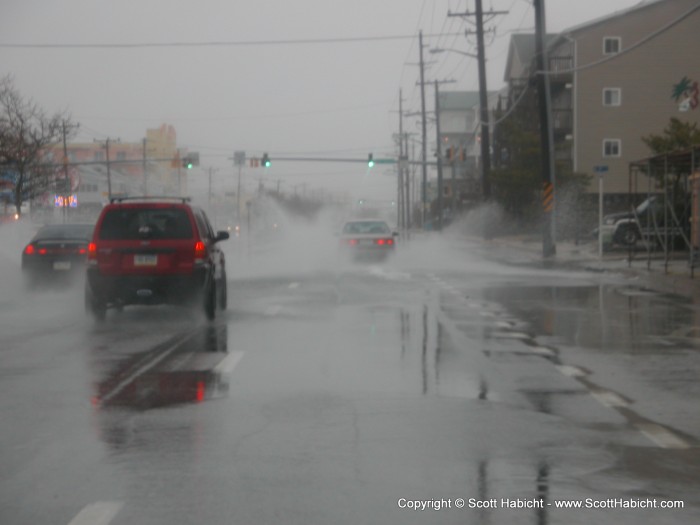 Back in OC, and the rain was really coming down.