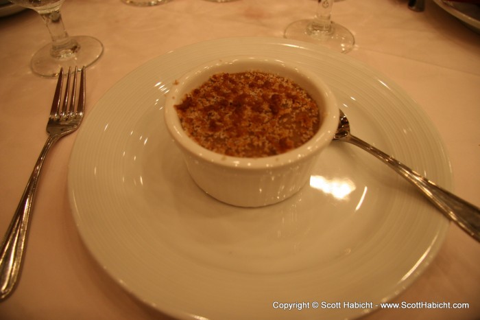 For desert it was Jamaican blue mountain creme brulee.