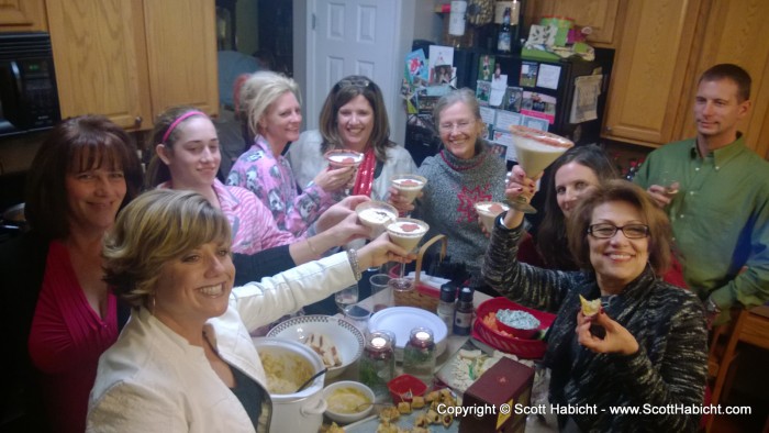 Gingerbread martinis for the ladies.