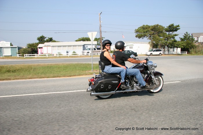 A lot of bikers didn't know that unlike Maryland, Delaware doesn't require helmets.