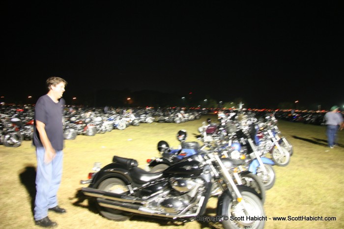 The lot was a sea of bikes.