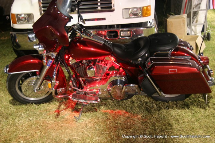 Neon lights are all the rage on bikes now....