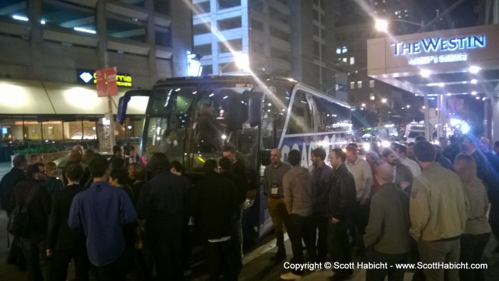 We piled our customers onto a bus...