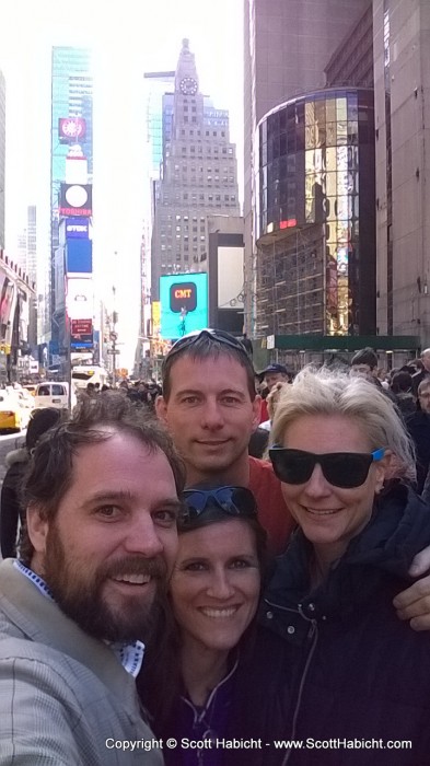 We arrived early and went for a walk to Times Square.