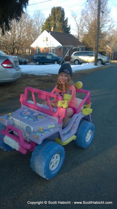 And Amber took her Jeep for a spin.