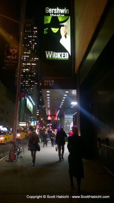 From there it was over to broadway to see our play, Wicked.