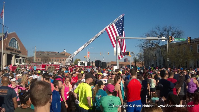 There were plenty of people for the first race, Sole of the City 10K in Baltimore.