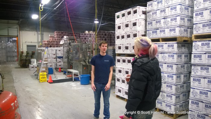 We were given a tour of the brewery.