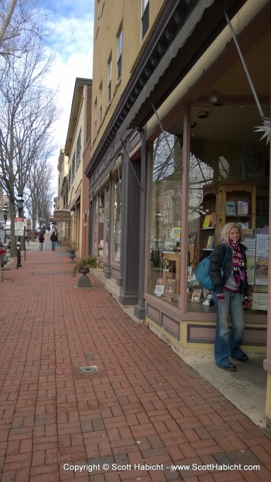 The next morning we stopped at a bookstore in town before heading out.