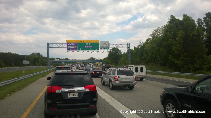 Everything was jammed up coming into the toll booths...