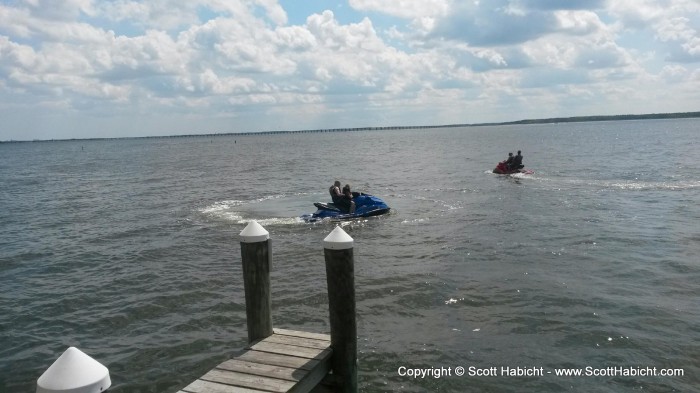 While I was doing that, my brother's family was with Robert riding jet skis.