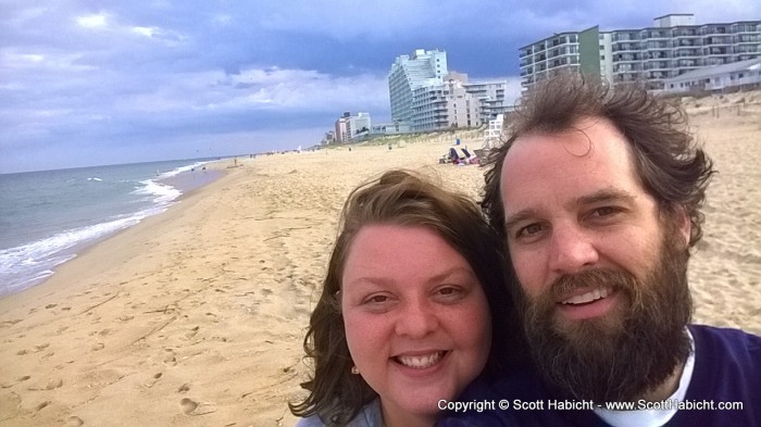 While they watched the movie, Erin and I went for a walk on the beach.