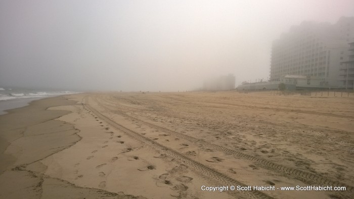 I talked Joe into going out on the beach with me to see how the beach replenishment was going.