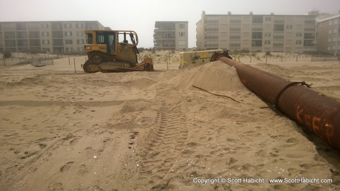 This main pipe was hooked to a barge offshore...