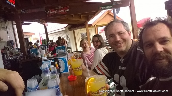 Joe and I stopped by Coconuts and got photobombed by these two women.