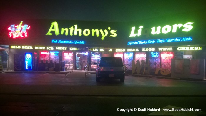 Passed the new Anthony's Liquors sign...