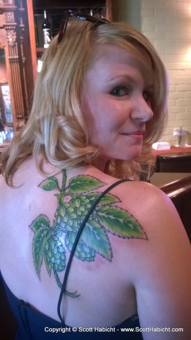 Crissy got some new ink just in time for the party.