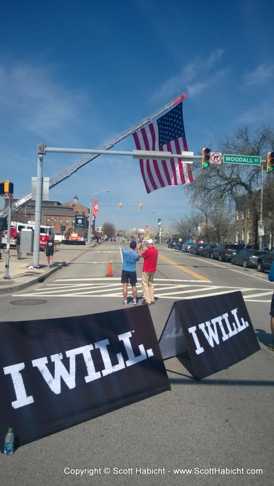 Kelli and I ran two 10K races in one weekend. This was the Saturday run.