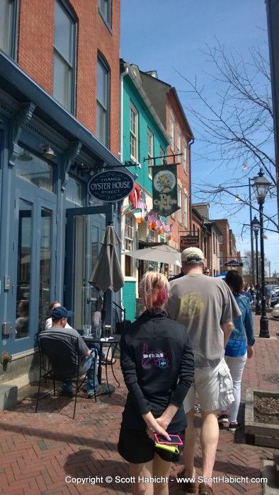 And took the skiff over to Fells Point.