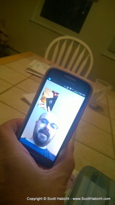 My brother was in Asia, and we Skyped him while he was there.