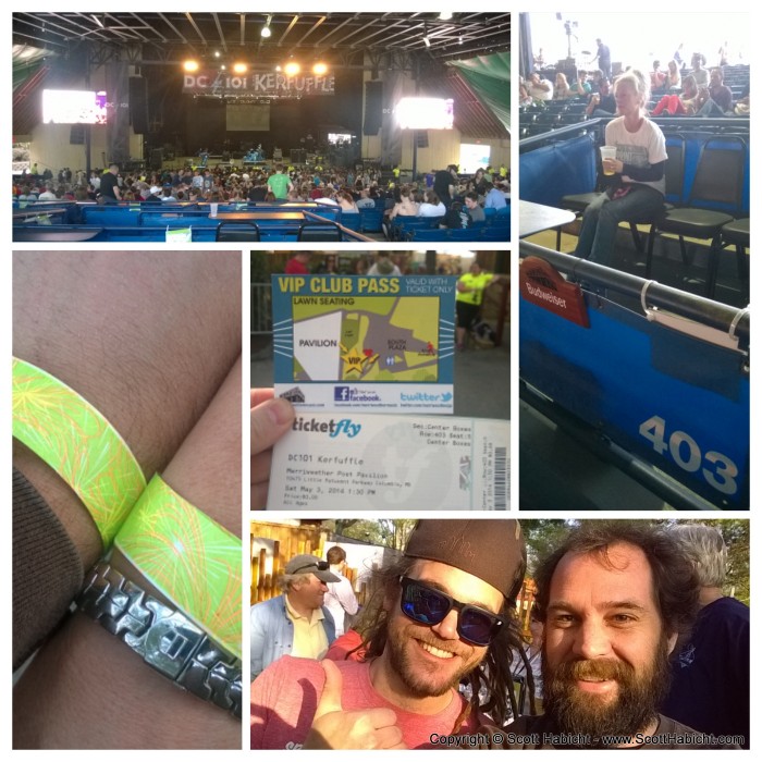 We scored some tickets to DC101 Kerfuffle in Columbia and had a great time.