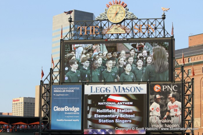 She even made the jumbotron.