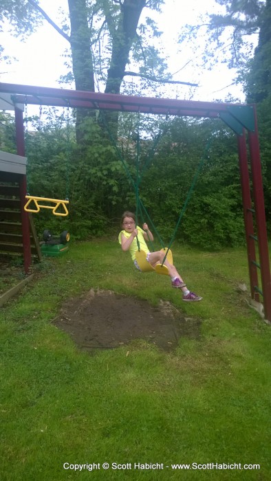 Jillian, I'm not sure that is how you use a swing correctly.