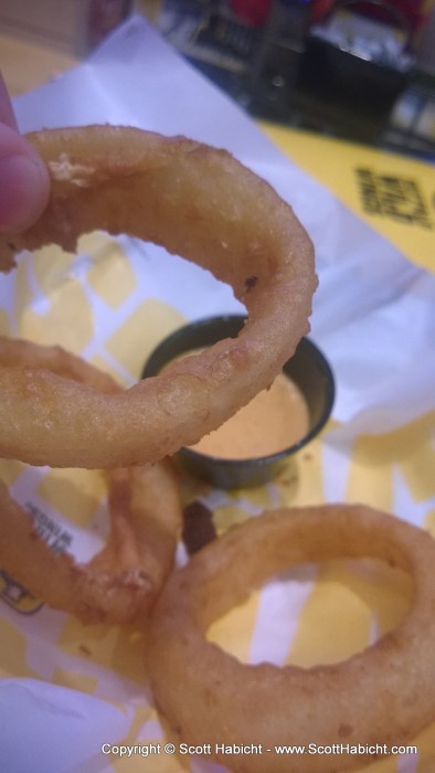 They have really good onion rings.