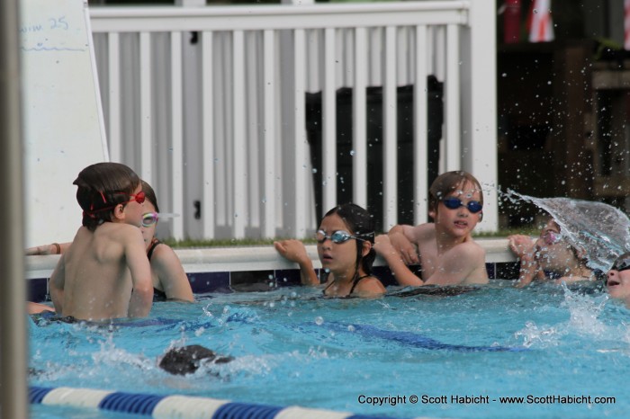 And Ashley at swim practice.