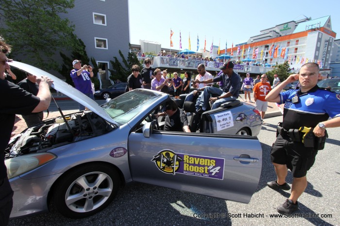 Our Roost had former Ravens player and Super Bowl champion Duane Starks riding with us.