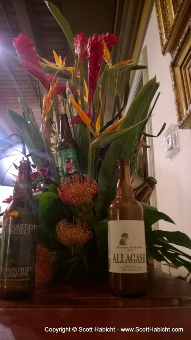 There were a few beer/flower arrangements around. It was good beerporn.